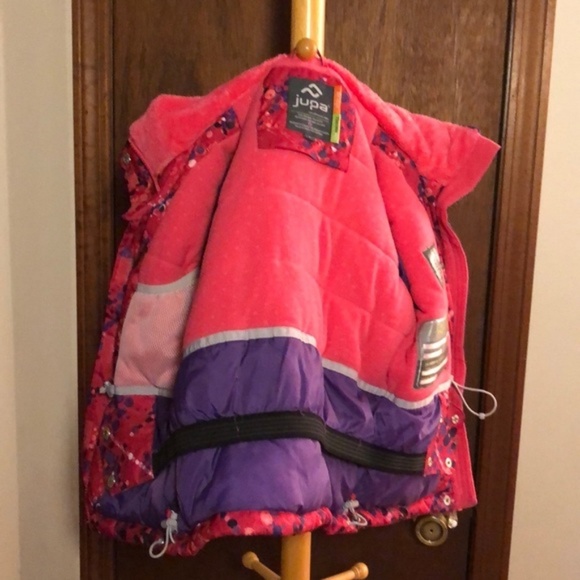 Jupa Girl's Pink Spotted Winter Jacket - Picture 3 of 6